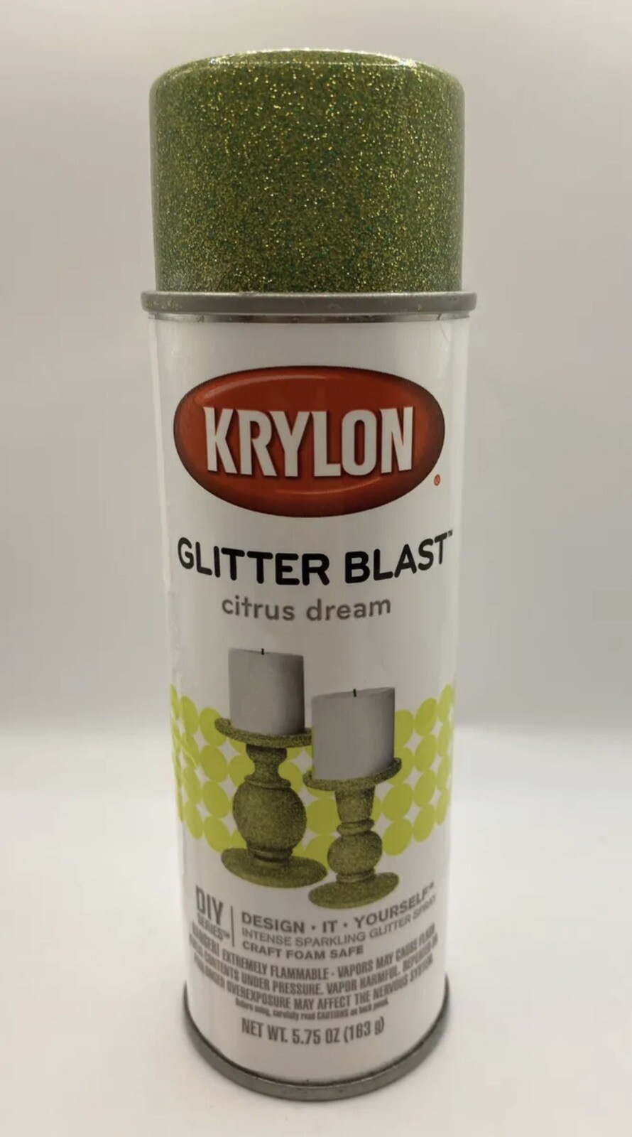 Krylon Glitter Blast Glitter Spray Paint for Craft Projects, Citrus Dream Green