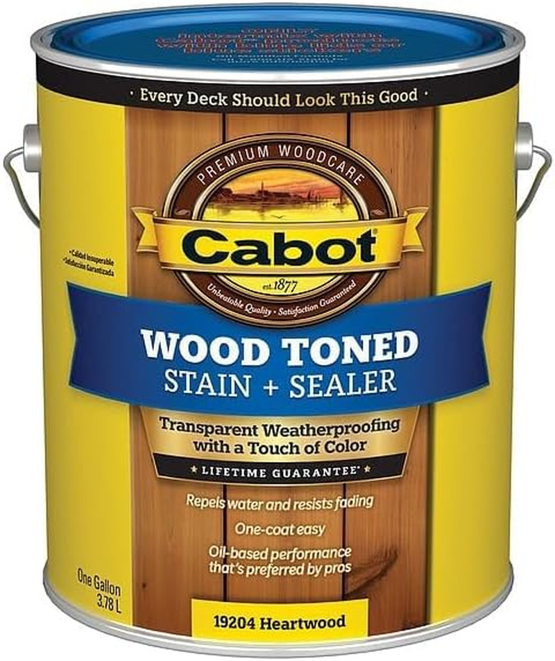 Wood Toned Stain + Sealer, Low VOC Exterior Natural Wood Stain, Heartwood, Gallo