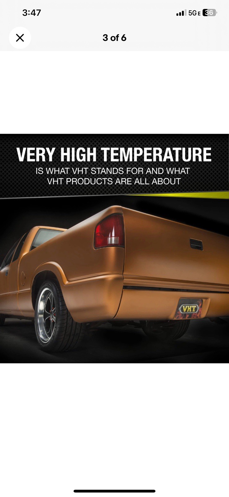 VHT High Temperature Plastic Spray Paint 11oz Gloss Orange Automotive SP823