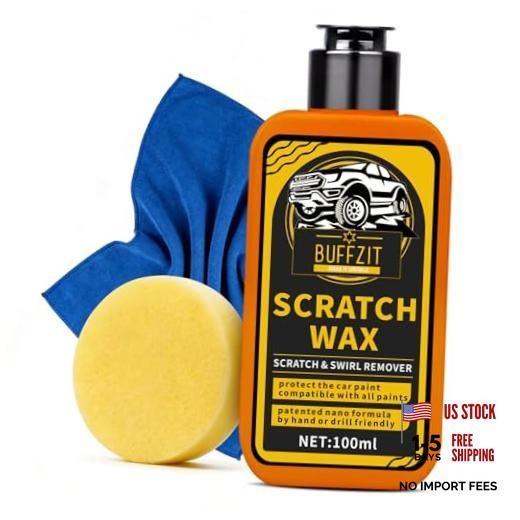 Car Scratch Remover for Vehicles, Scratch Repair Wax, Rubbing & Polishing Black