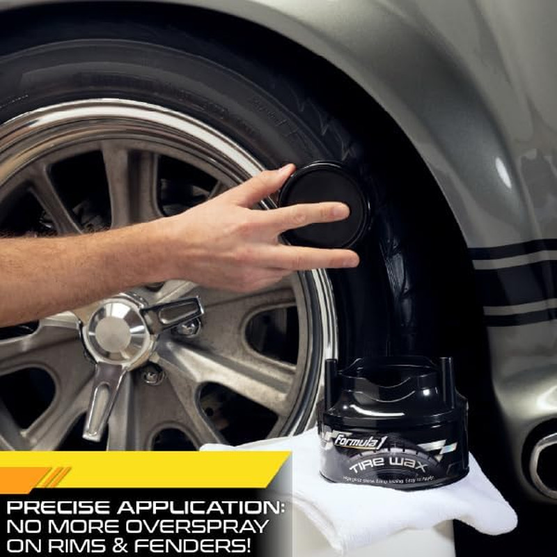 Tire Wax – Long Lasting Tire Gel for Black Glossy Tires, Water Resistant, Restor