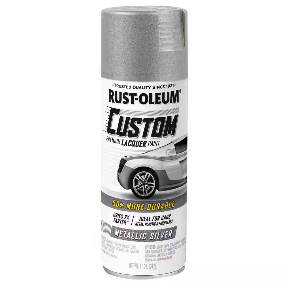 11 Oz. Metallic Silver Custom Lacquer Spray Paint (6-Pack)