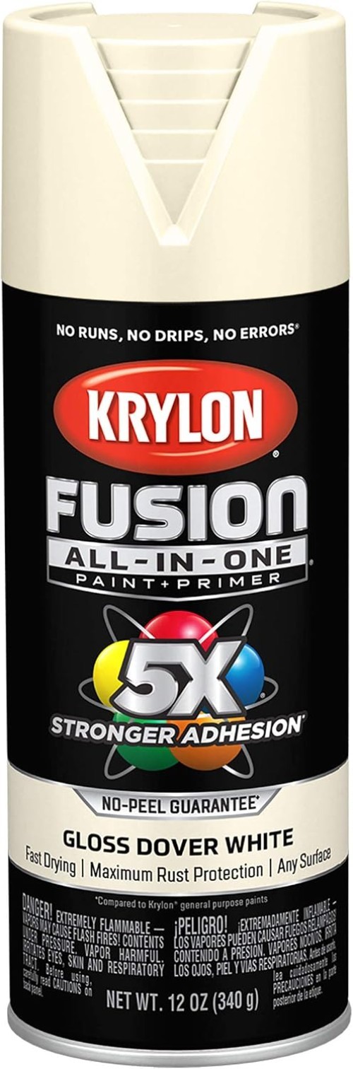 Dover White All-In-One Spray Paint with 12 Ounce Coverage for Various Surfaces