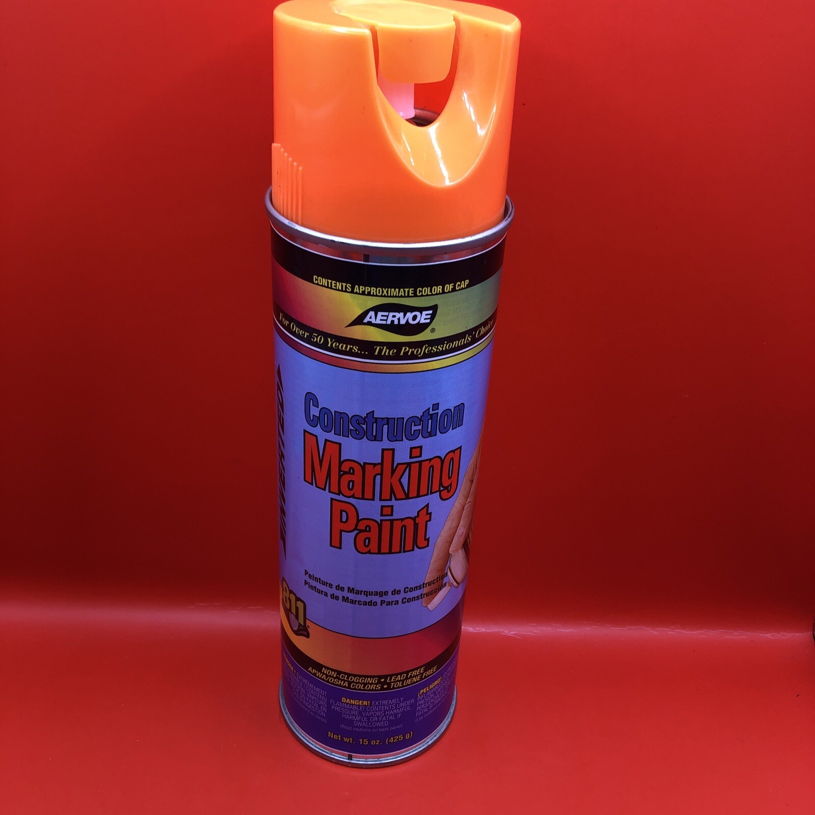 Aervoe Spray Construction Marking Paint Orange