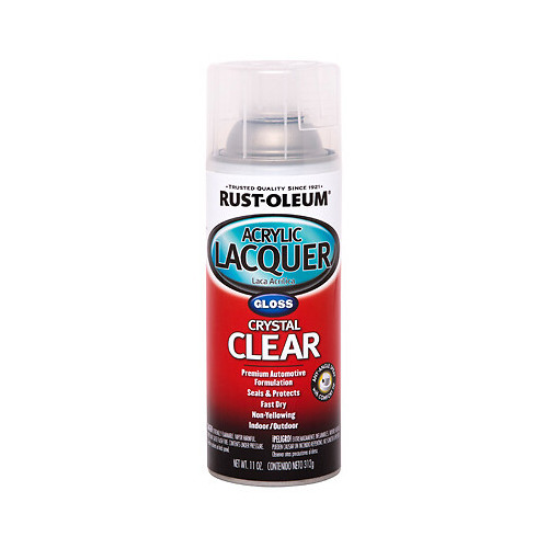 Rust-Oleum 253366 Acrylic Lacquer Spray, Automotive, Clear Gloss, 11-oz. –