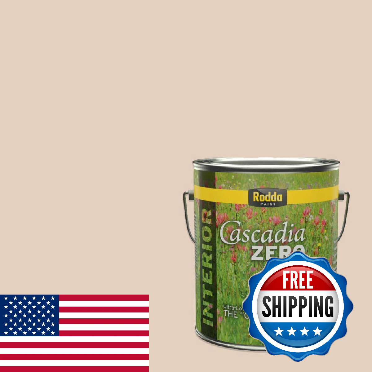 Rodda Paint Rodda Cascadia Zero Interior Flat In One 1-Gallon Hazelnut