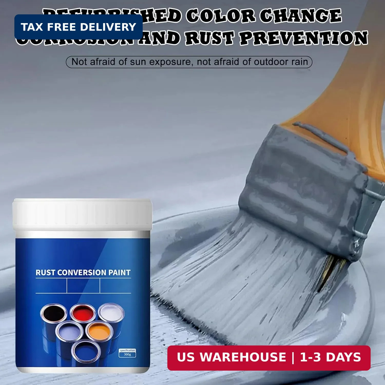 Weatherproof Rust Converter Paint for Metal, Rust Remover for Metal and Primer,