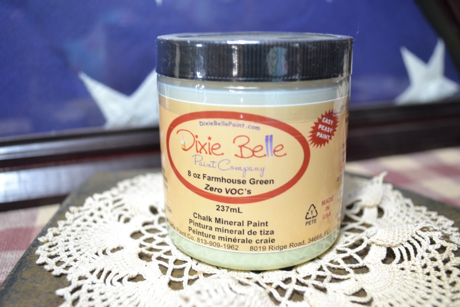 DIXIE BELLE CHALK MINERAL PAINT FARMHOUSE GREEN WATER BASED 8 oz BRAND NEW