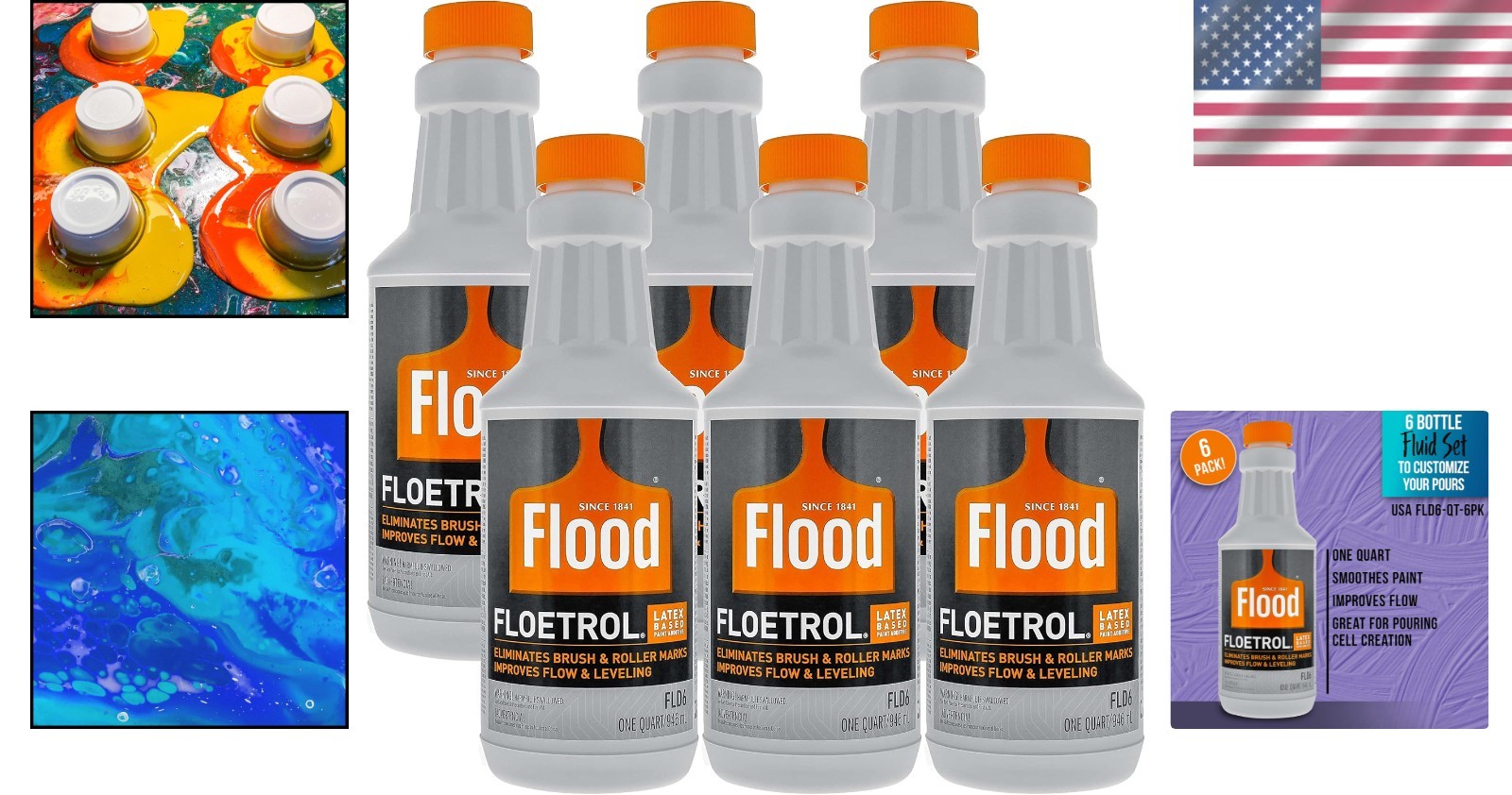 Crack Resistant Floetrol Paint Additive 1 Quart (6 Pack) – Professional Grade