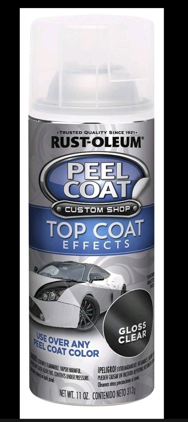 6 PACK Rust-Oleum Peel Coat Top Coat Gloss Clear Aerosol 10 oz for Auto (SP23)