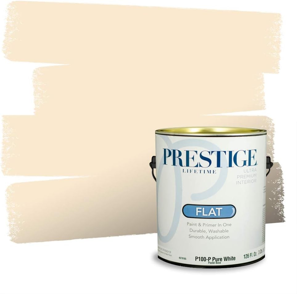 Interior Paint and Primer in One – Flat Finish, Acrylic Latex, Low VOC, 1 gal