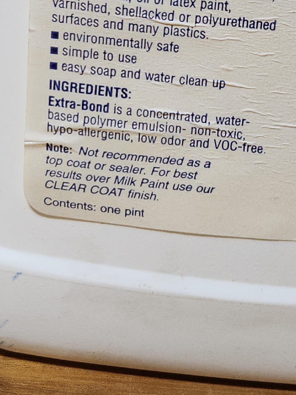 Milk Paint Extra-Bond One Pint Bottle (2 Cups) Made In USA