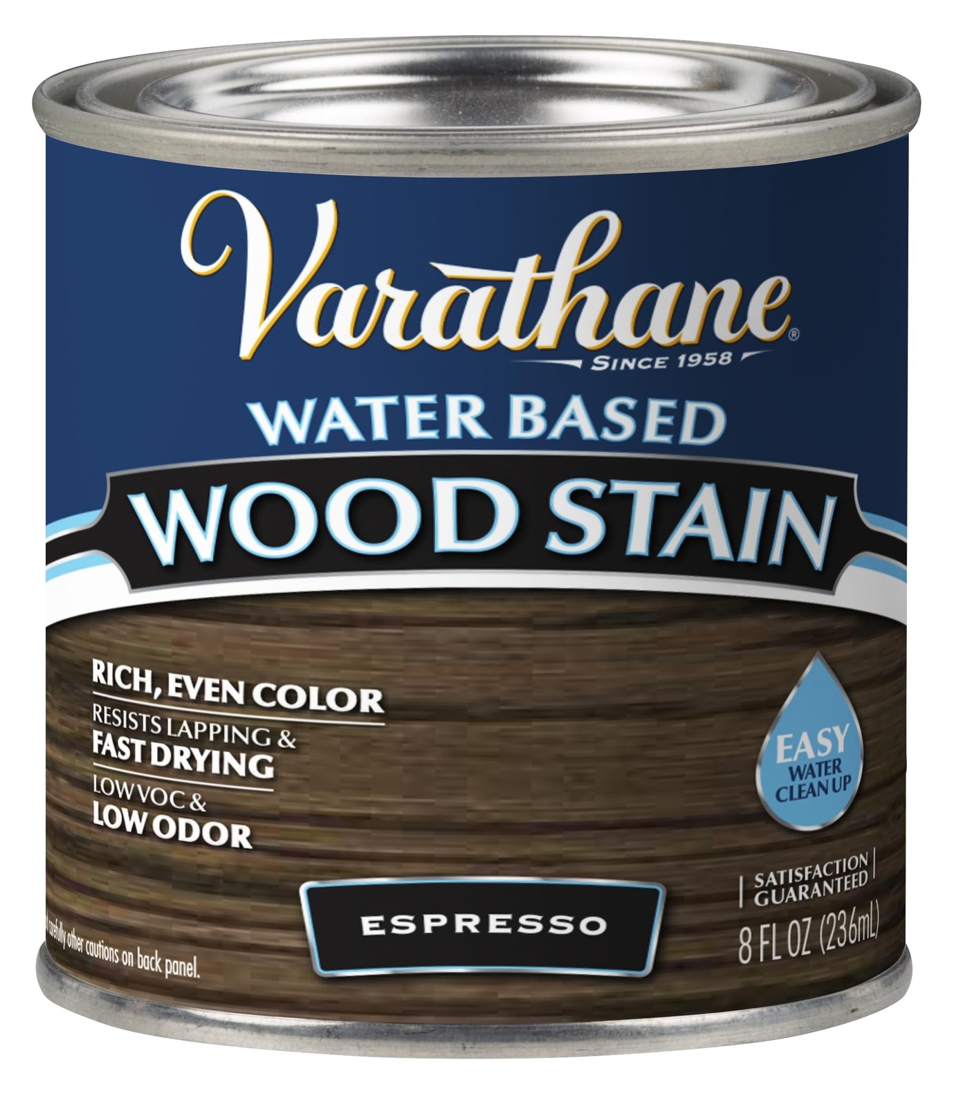 Varathane Water Based Wood Stain, Half Pint, Espresso