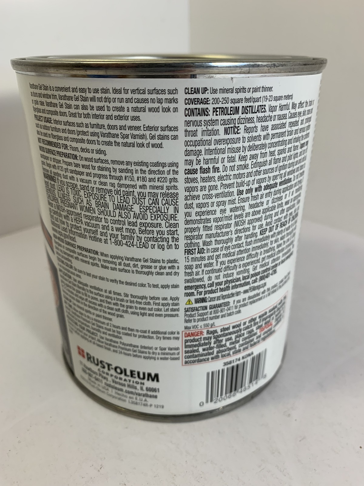 Varathane Premium Gel Stain – Kona – Oil-Based 1 Quart (32 fl oz) – New Sealed