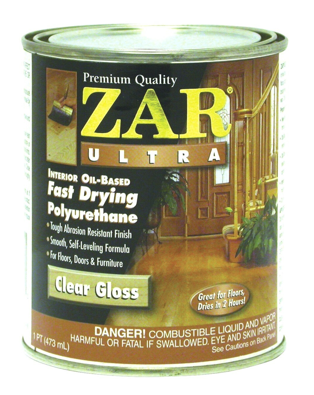 2x Zar Ultra 1Pt Clear Gloss Oil Based Polyurethane 32811 United Gilsonite Lab