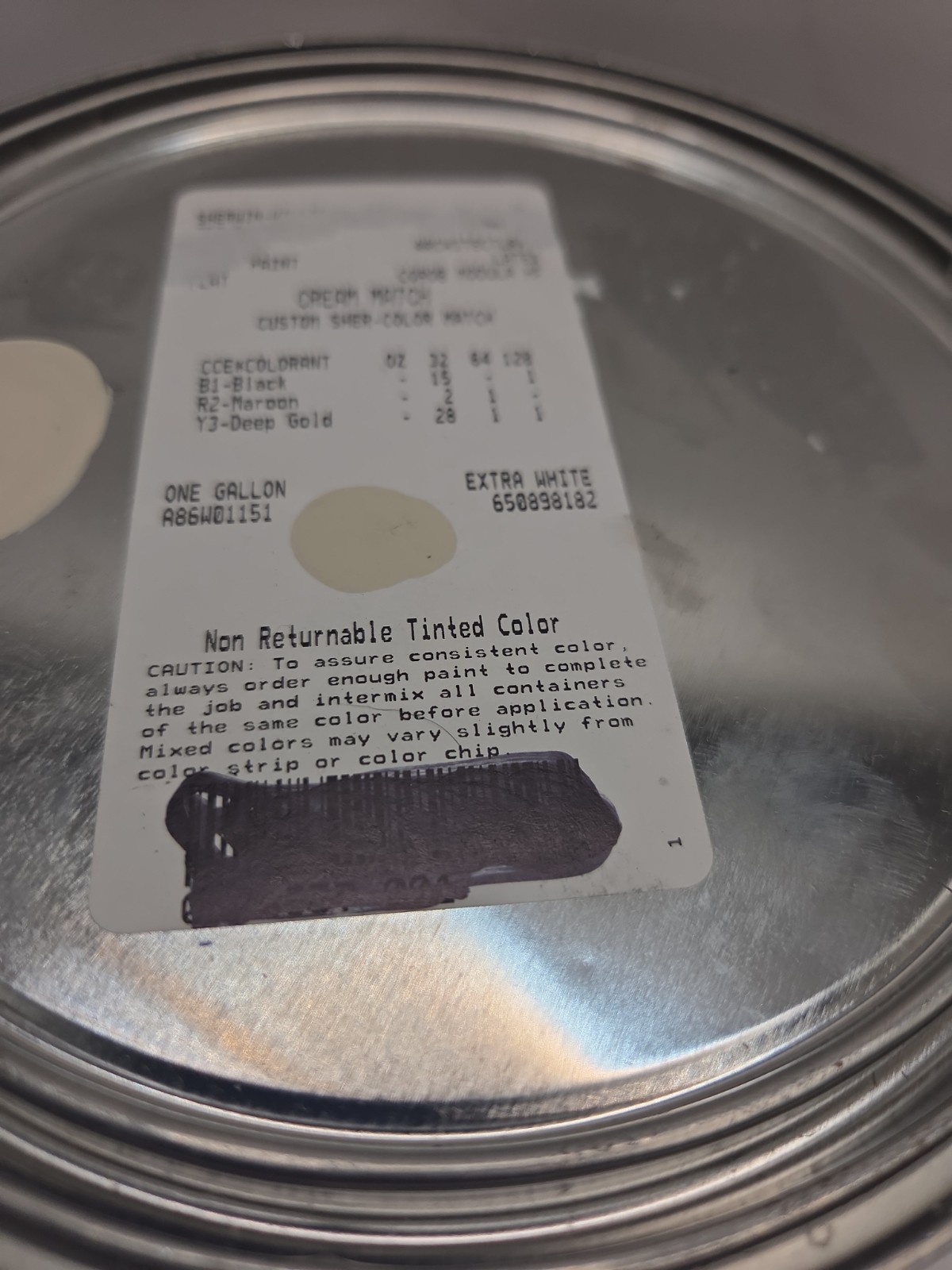 1 Gallon Sherwin Williams SuperPaint Interior Flat Color 6099 Sand Dollar
