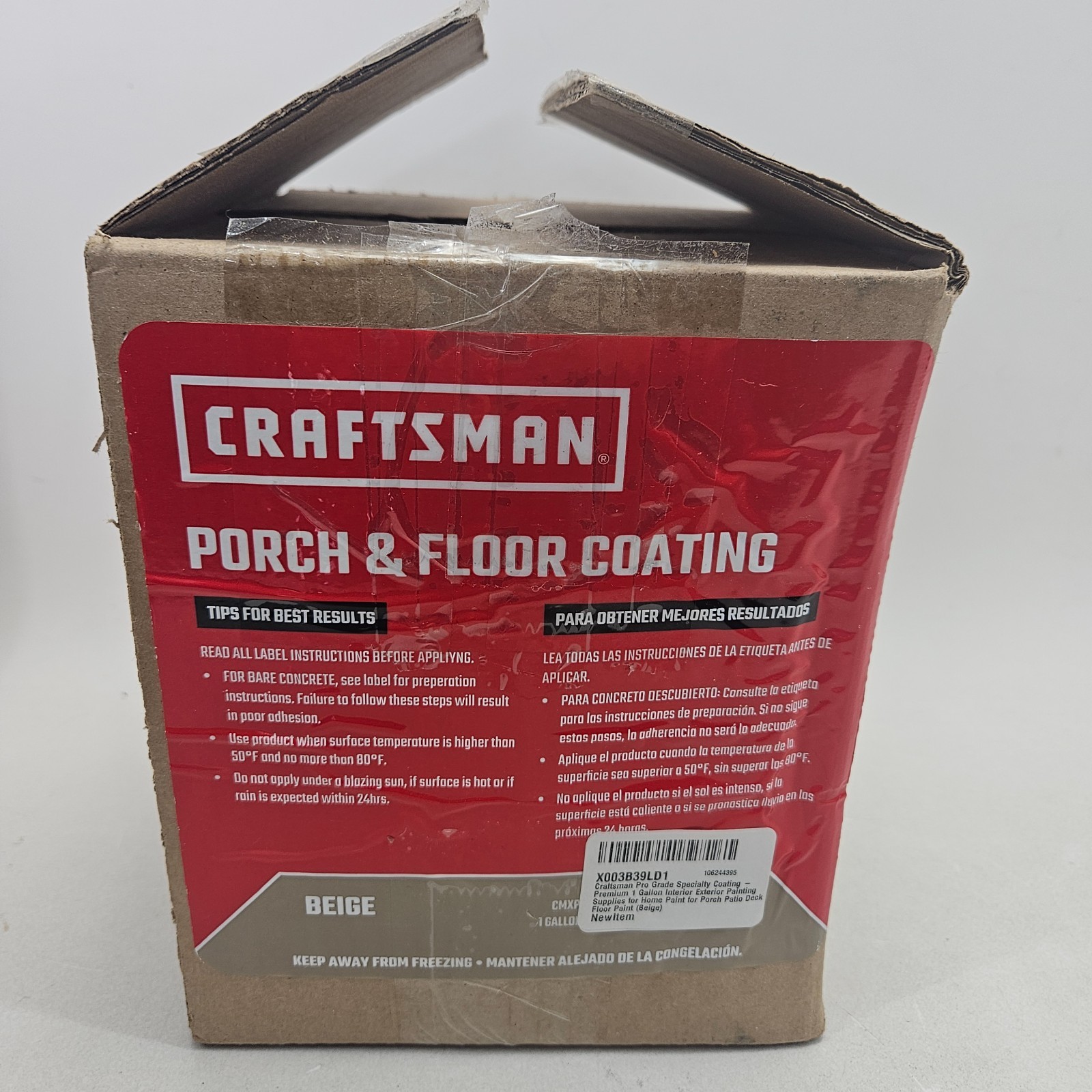 Craftsman Semi-Transparent Wood Stain and Sealer Premium Beige Satin 128-Fl Oz