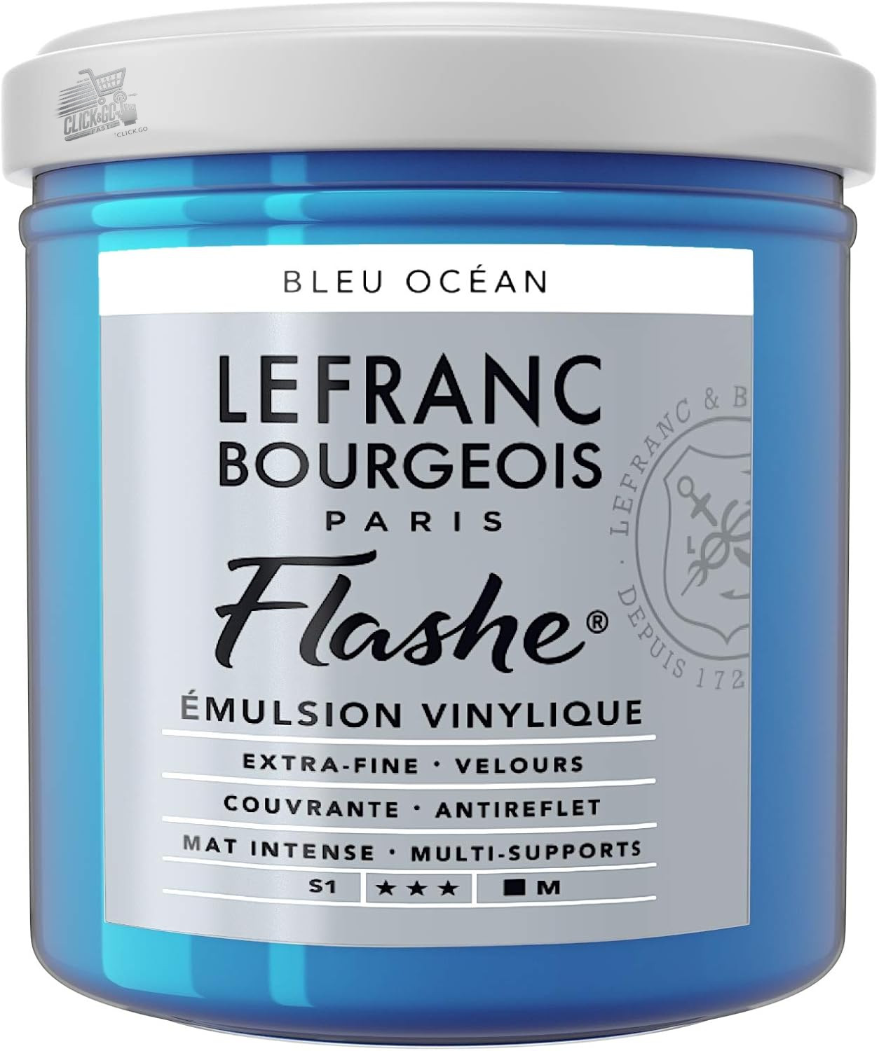 Lefranc Bourgeois Flashes Acrylic Color 125ml Ocean Blue Painting Fine Art Vin