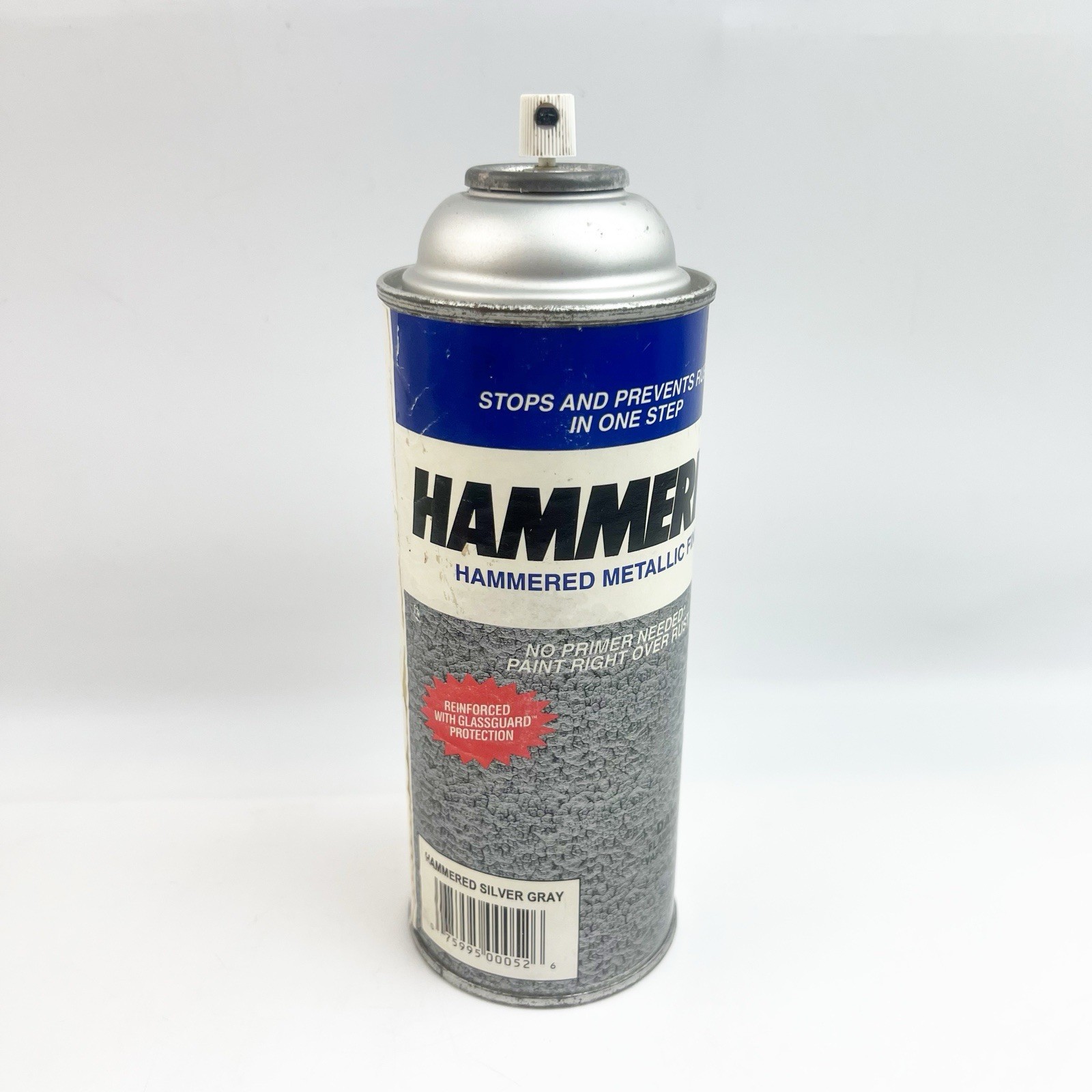 Vintage Hammerite Metallic Spray Paint Hammered Silver Gray 12 oz 67% Full *Read