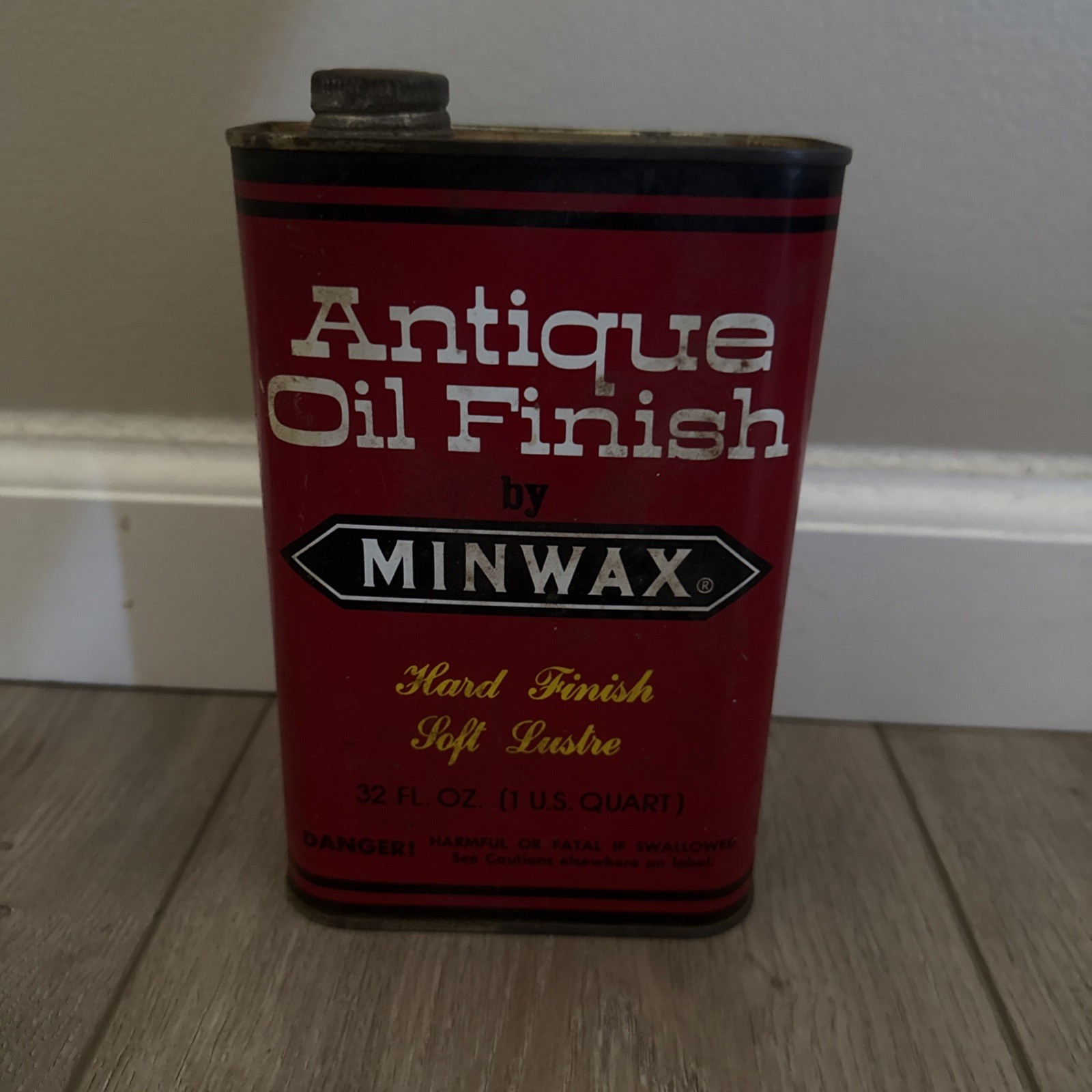 Vintage Minwax Antique Oil Finish Hard Finish Soft Lustre 32 Oz *read