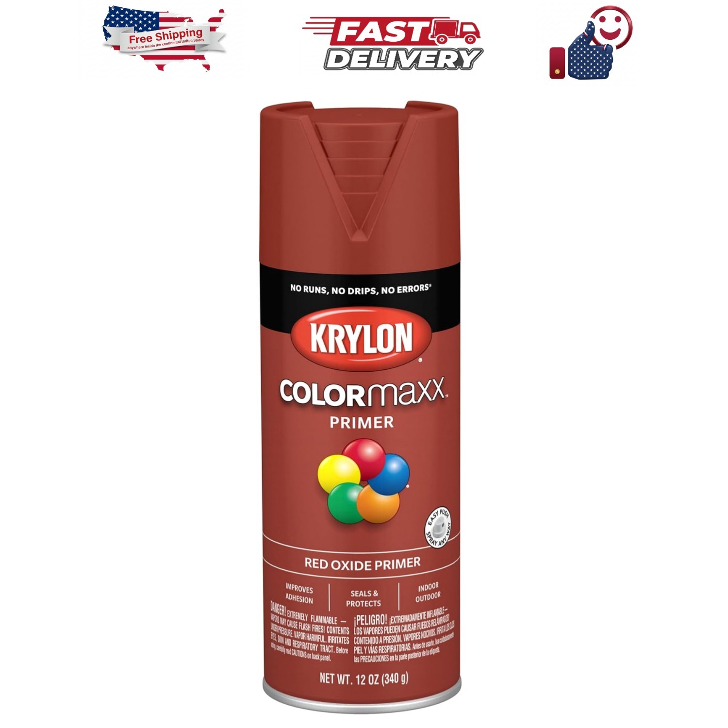 ColorMaxx Red Oxide 12 Oz. All-Purpose Spray Paint Primer – 1 Each