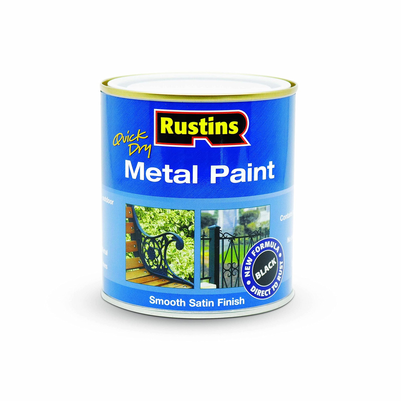 Quick Dry Metal Paint Black 500ml/16.9fl oz – Single Pack