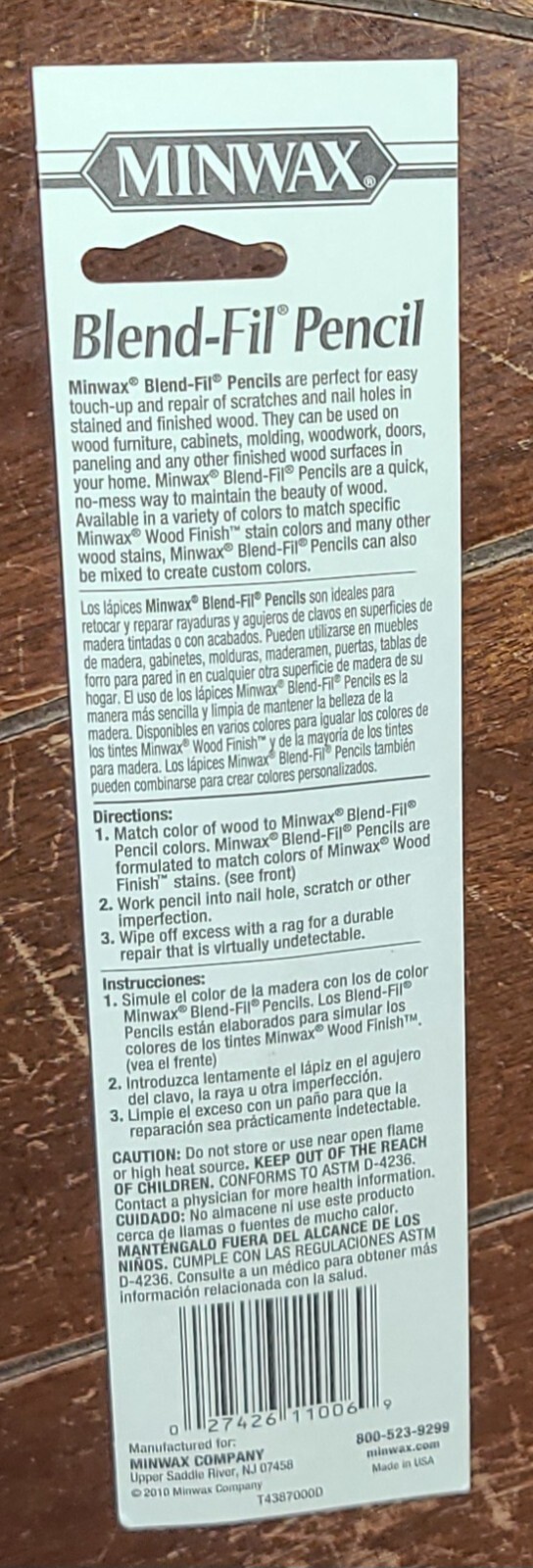 Minwax Blend-Fil Pencil #6 CHERRY ~ Quick & Easy Touch-Up Wood Repair #T4387000D