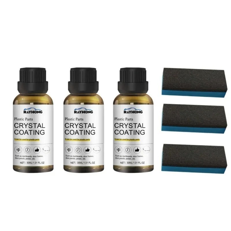 Plastic Trim Restorer Crystal Coating Car Plastic Parts Refurbish Agent 30 ML
