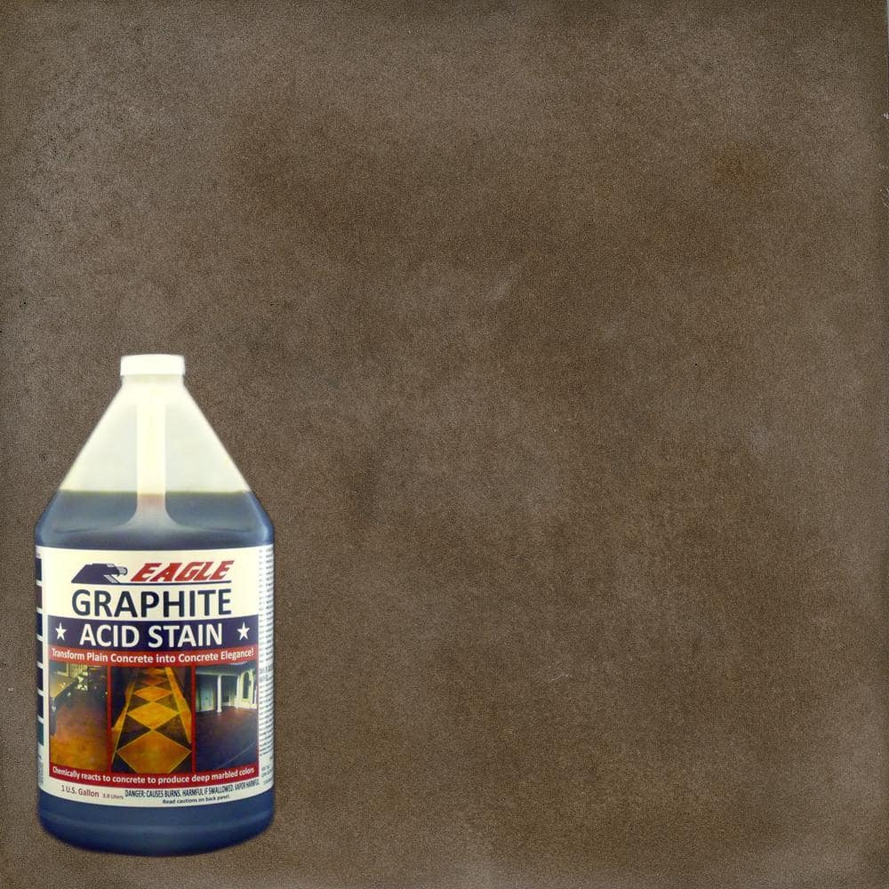 Eagle Graphite Concrete Acid Stain Interior Exterior Floor Marbled Look 1 Gallon