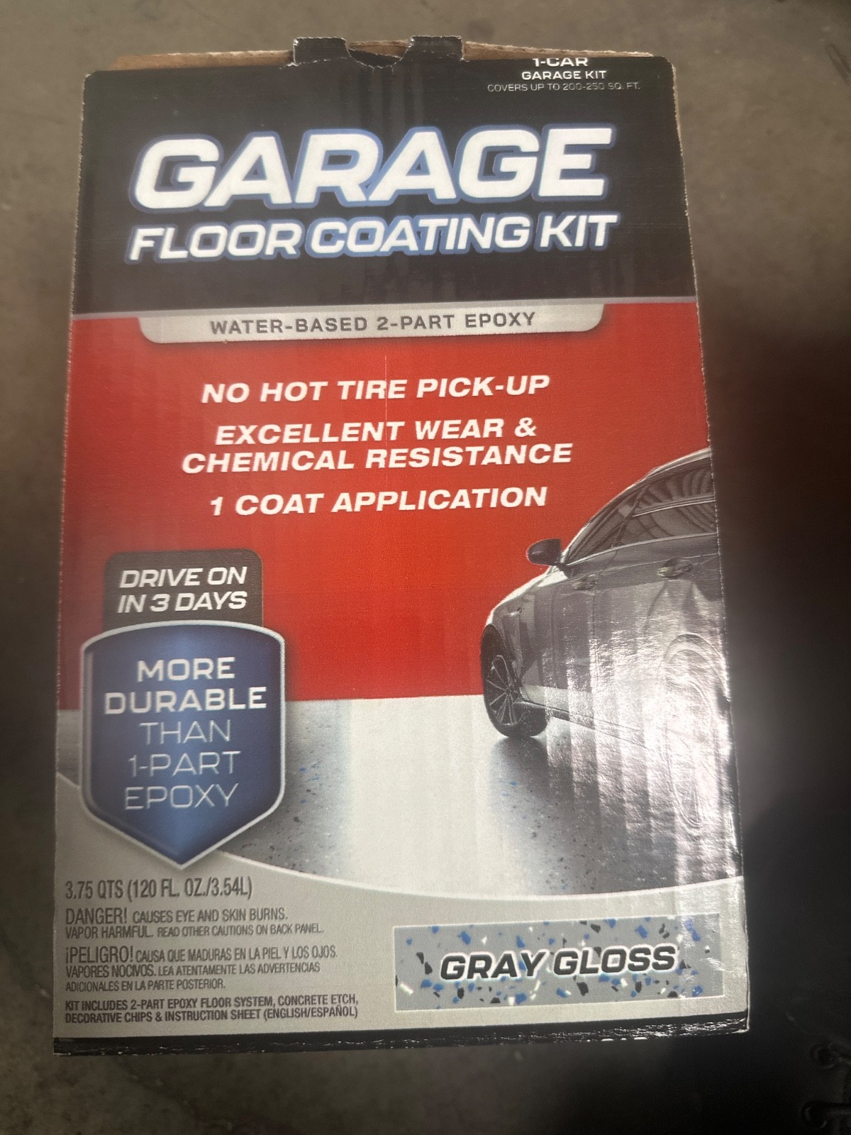 garage floor coating kit gray gloss