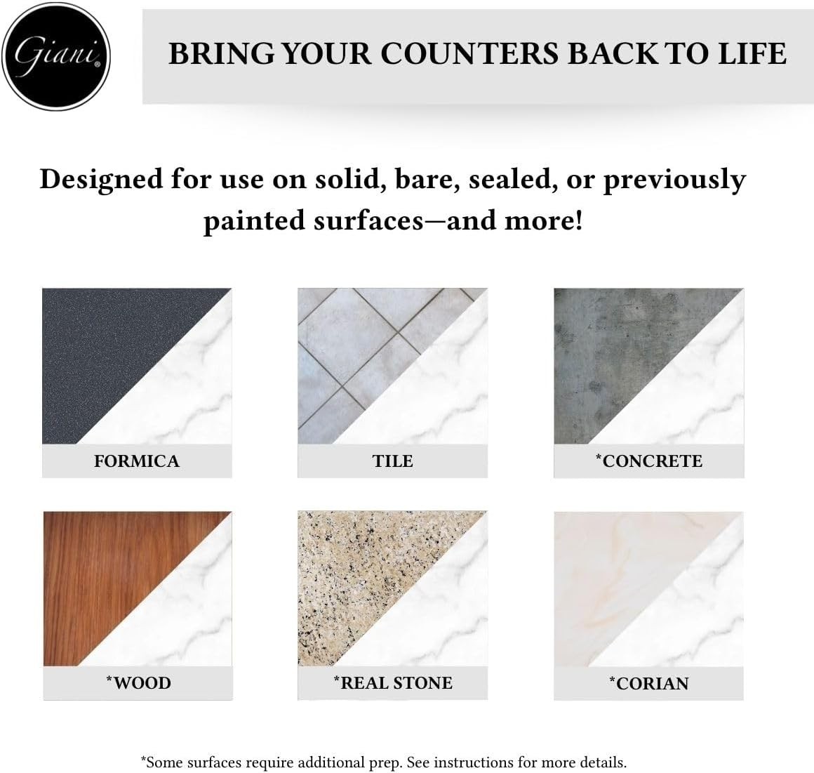 Giani Marble Easy Epoxy Countertop Paint Kit (Carrara White)