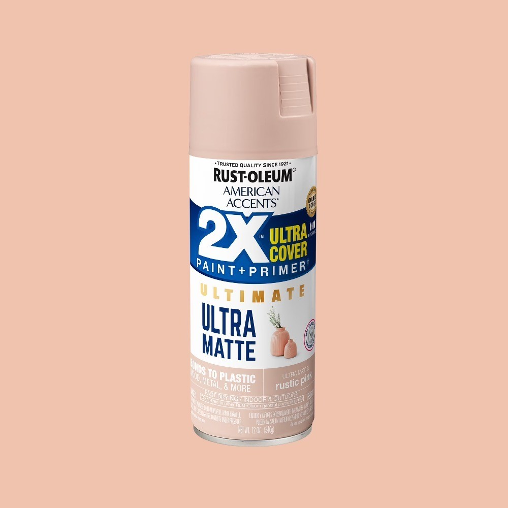 Ultra Matte Spray Paint 12 oz Rustic Pink Flat Finish Interior Exterior