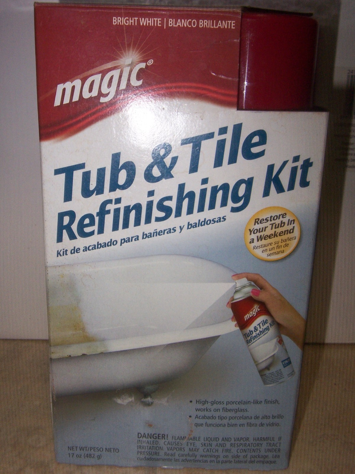 NEW Magic Tub & Tile Sinks Porcelain Refinishing Kit Spray Aerosol BRIGHT WHITE