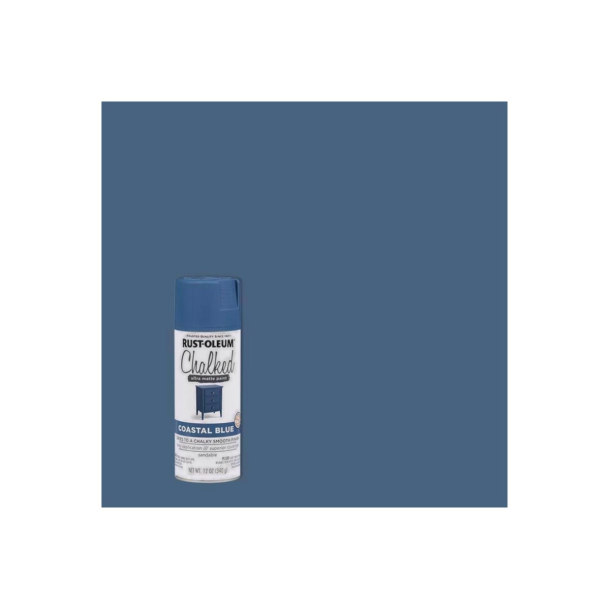 Rust-Oleum Chalked Ultra Matte Coastal Blue Oil-Based Acrylic 12 oz 302598