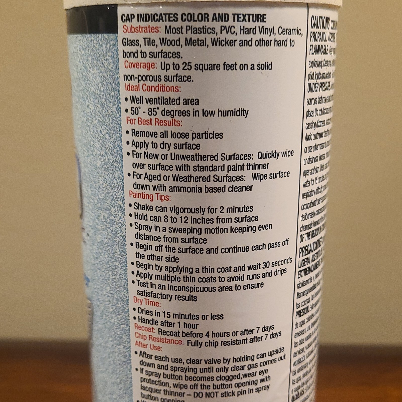 Krylon Fusion for Plastic Aerosol Spray Paint 2524 WHITE SANDS TEXTURED SHIMMER