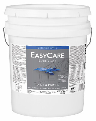 EasyCare EVDESEP-5G Everyday Exterior Latex Paint, Satin, Pastel Base, 5 Gallon
