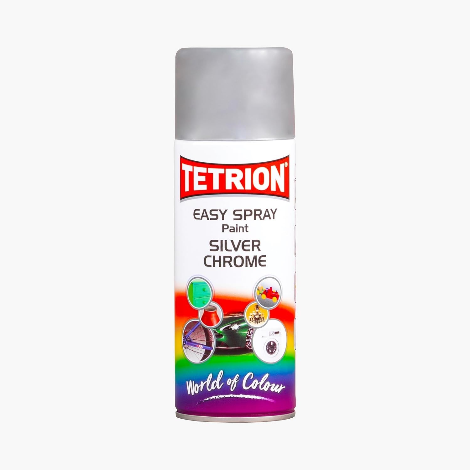 Easy Spray Paint – Chrome Silver 400ml – Reflective Acrylic Spray for Wood, M…