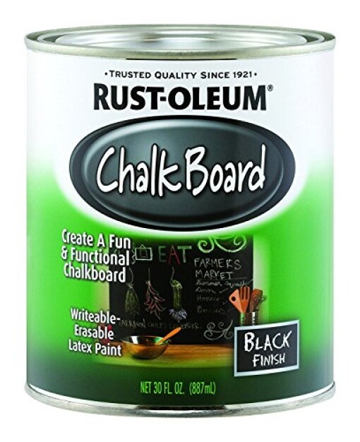 Rustoleum 206540 1 Quart Black Chalk Board Paint