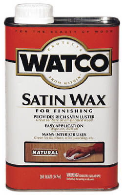 Watco 67041 Satin Wood Finishing Wax, Natural, 1-Qt. – Quantity 1