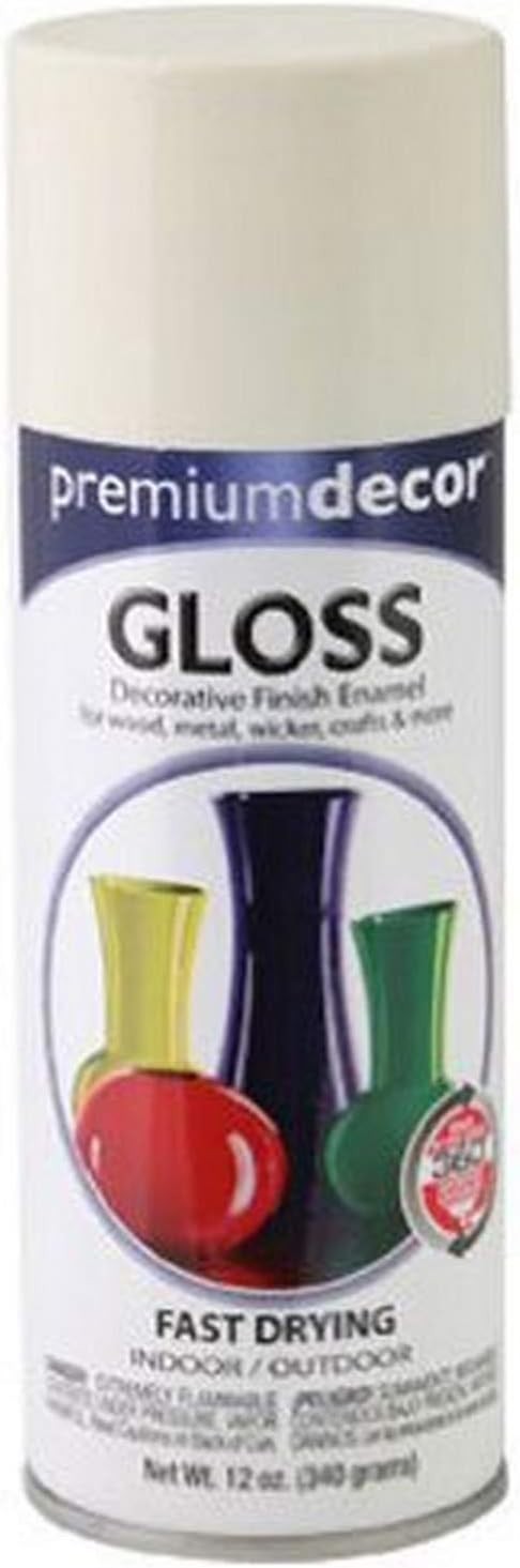 Premium Decor Spray Paint – Gloss – Ivory – 12 oz – PDS12