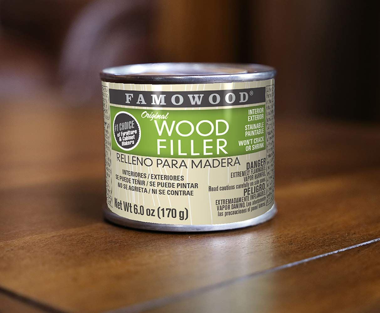FamoWood 36021100 Original Wood Filler, 23 oz 1-pack, Alder