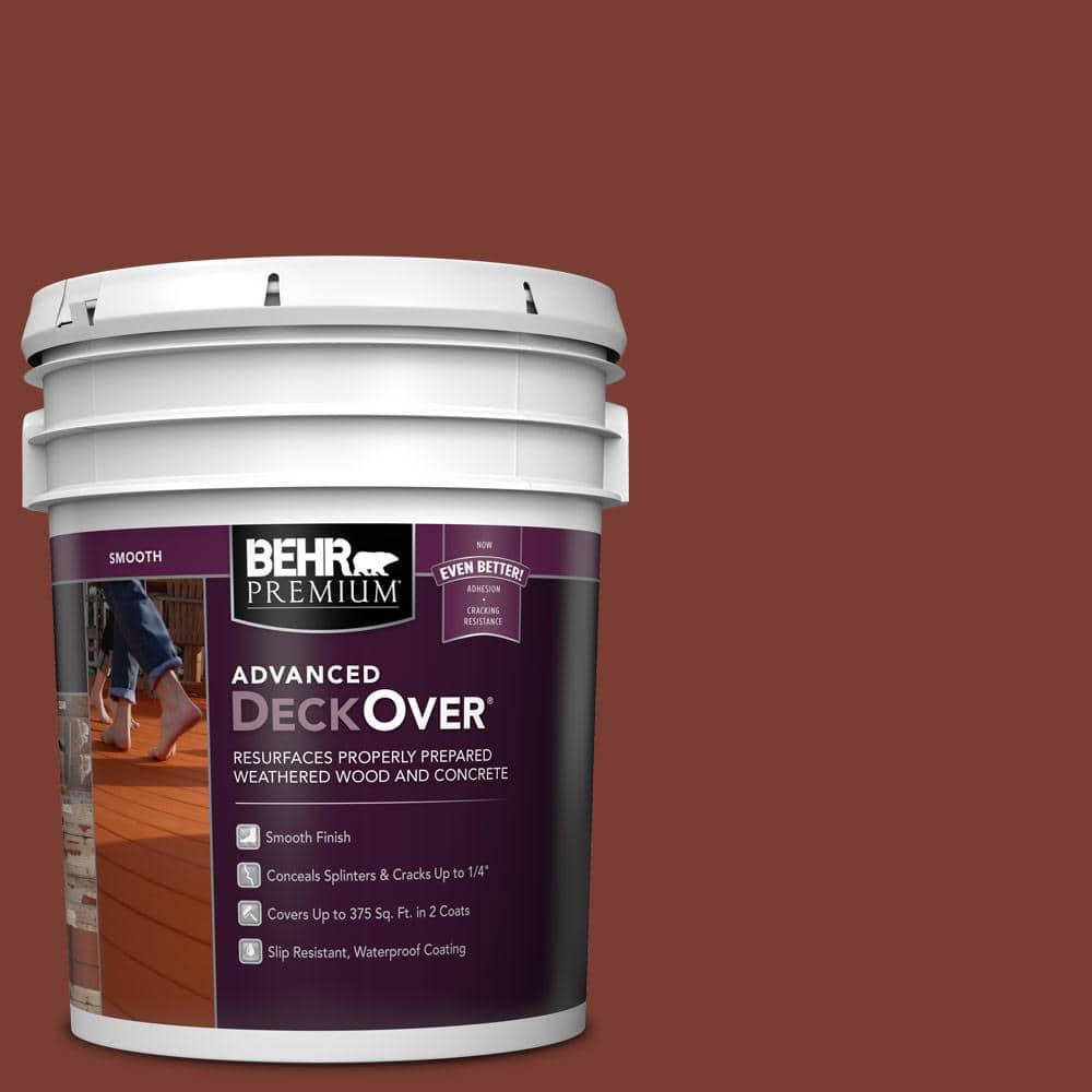 BEHR Advanced DeckOver 5 Gal #SC-330 Redwood Smooth Exterior Wood Deck Coating