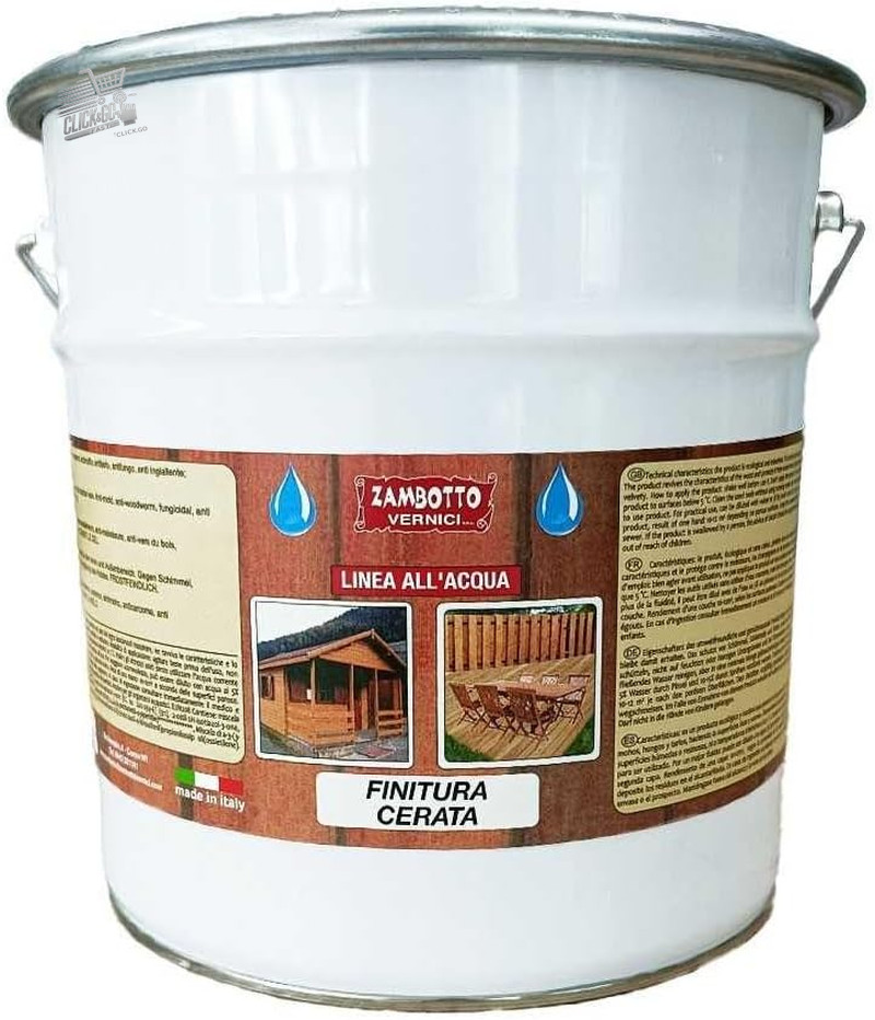 Clear Water Waxed Finish for Indoor and Outdoor Wood 0.75 Li