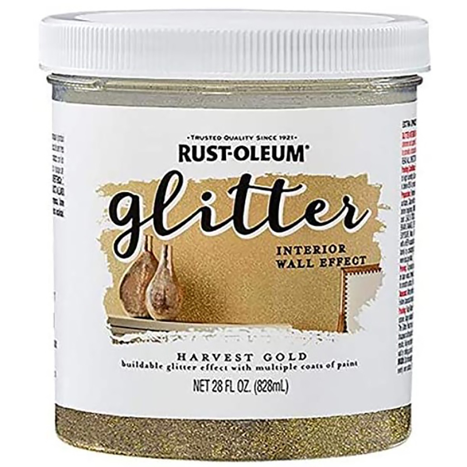 Rust-Oleum 360218 Glitter Interior Wall Paint Harvest Gold 28oz