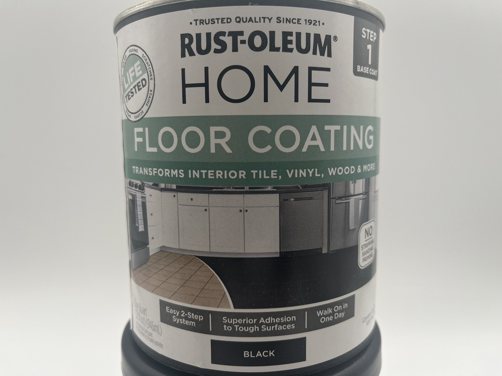 Rust-Oleum Home FLOOR COATING 1 qt. Tile Vinyl Wood MATTE CLEAR Paint 358871 NEW