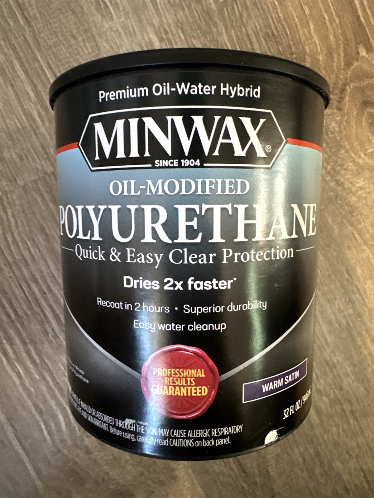 Minwax 630250444 Transparent Clear Satin Sheen Oil-Modified Polyurethane 1 qt.