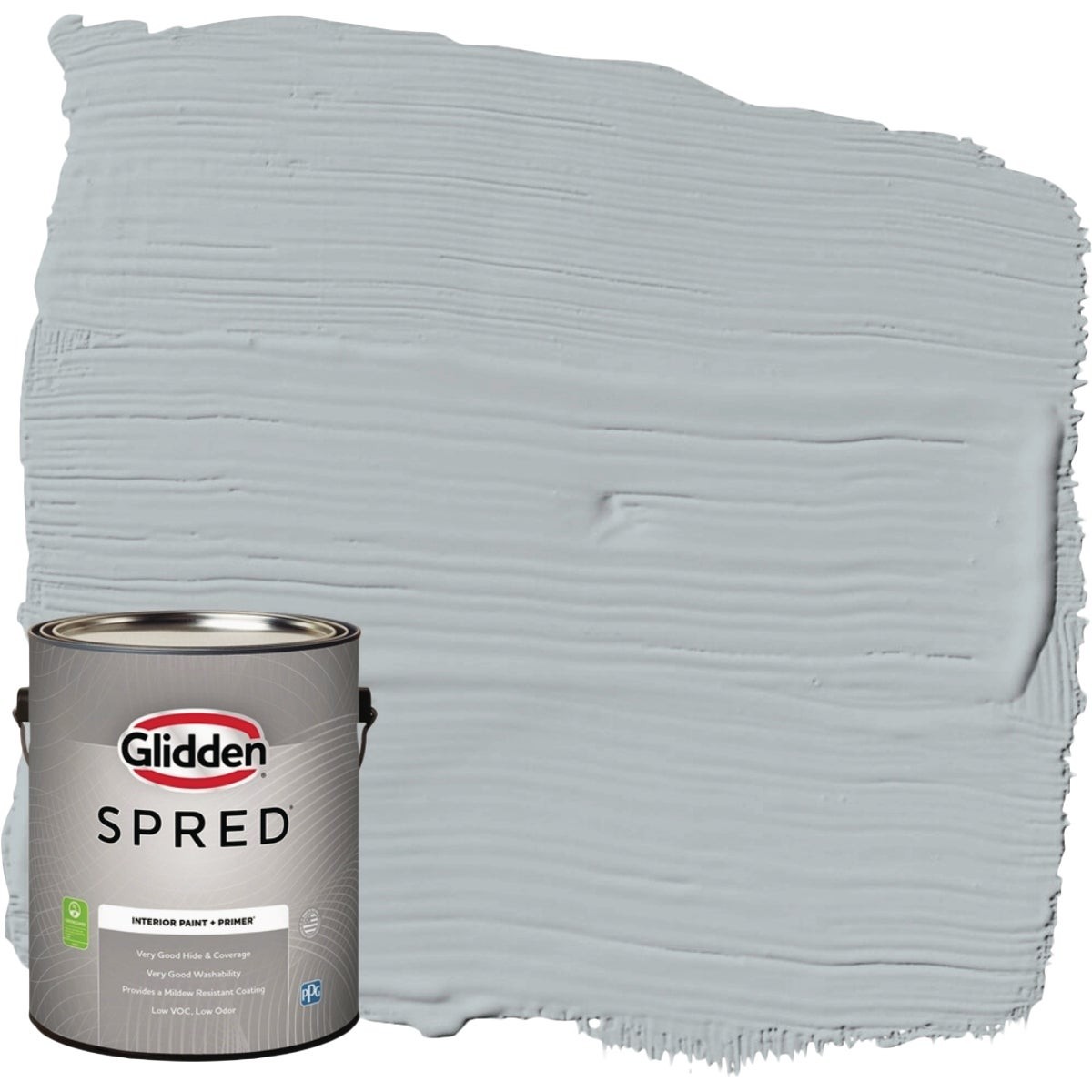 Glidden Spred Interior Grab-N-Go Paint + Primer Semi-Gloss Paint, Gray Frost, 1