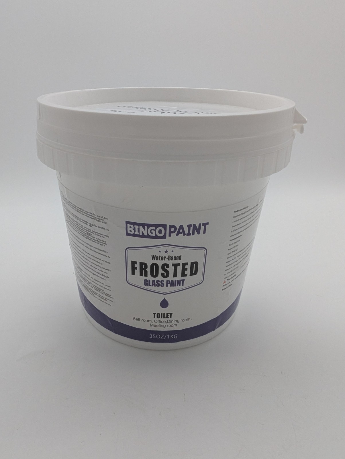 BINGO PAINT,Water-Based FROSTED GLASS PAINT TOILET Bathroom, Office, Dining room