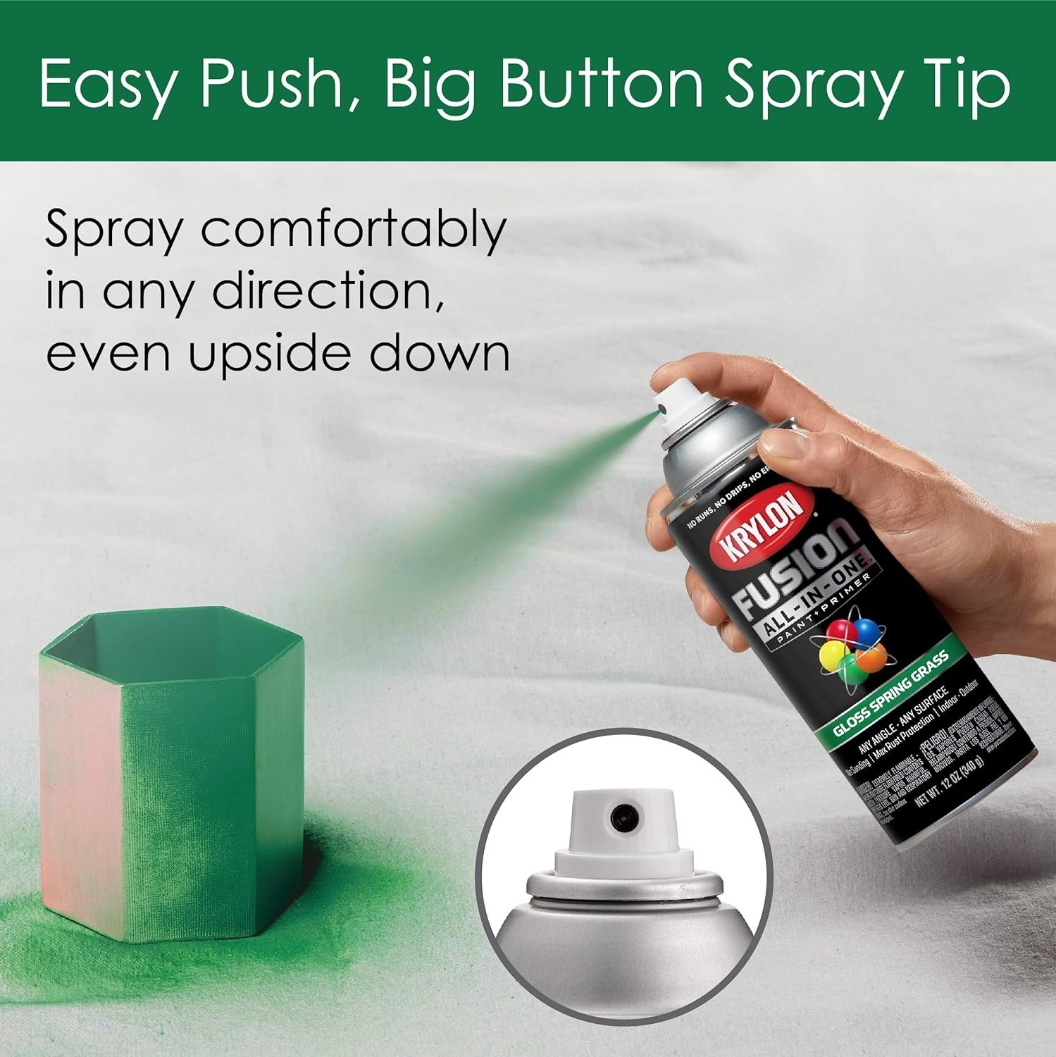 Spring Grass Adhesive Spray Paint 12 oz – Indoor/Outdoor Rust Resistant Finish