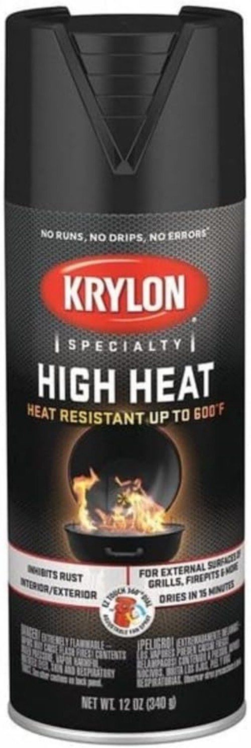 Durable Satin Black High Heat Spray Paint – Perfect for Metal Surfaces – 12 Oz
